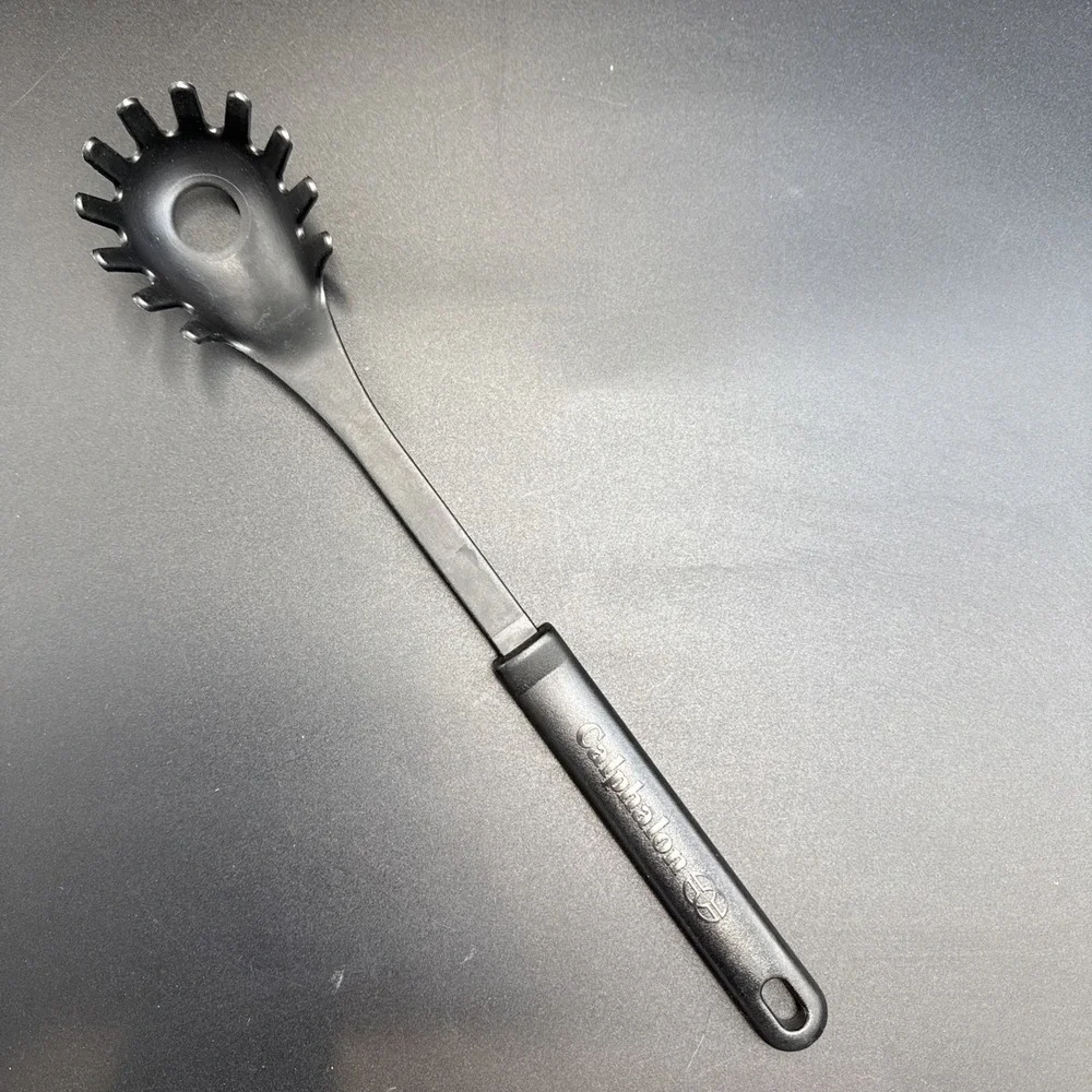 CALPHALON Black Nylon Pasta Spaghetti Serving Cooking Utensil Heat Resistant 400